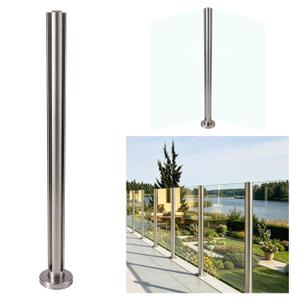 35.8" Round Glass Rail Post,Corner Glass Post Right Angled System