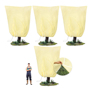 TCBWFY 95x80inches Huge Plant Covers Freeze Protection Frost Cloth for Outdoor Plants,2.82oz/yd² Thickened Winter Tree Covers with Zipper Drawstring,4 Pack Frost Blanket from Wind,Pest and Animal