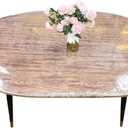 Pioggia Clear Vinyl Oval Fitted Tablecloth Elastic Edged Table Cloth Waterproof Oil-Proof Plastic Cover Best for 42''x60'' Oval Table Only