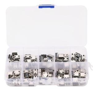 100Pcs 10Models Type-C USB 3.1 Charging Dock Connectors Mix 6Pin and 16Pin Use for Mobile Phone and Other Product Repair Kits
