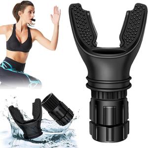 Portable breathing exercise device for lungs, Breathing trainer with Resistance Adjustable, Lung Trainer with excellent quality silicone, Improve Breathing Capacity and Endurance,Easy to Clean and Use, 7 Packs