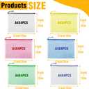 24pcs Mesh Zipper Pouch Bags A4 Zipper Bags for Classroom Organization, Waterproof Document Zipper Pouches for Cosmetics, Travel Storage File Bags for Office Supplie