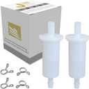 398319 2PCS In-Line Fuel Filters for Johnson Evinrude OMC, for Yamaha, for Mercury Outboard Motors 3/8 Inch 10mm GP1-U775C-10 802128A1 18-7831
