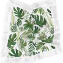 Little Unicorn Security Blankets 3 Pack | 100% Cotton Muslin with Satin Border| Super Soft and Breathable | Baby, Infant, Toddler | Lovey for Boys and Girls | Tropical Leaf