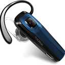 Bluetooth Earpiece, M26 Bluetooth Headset Handsfree V5.0 Wireless Earpiece Headphone with Noise Reduction and Microphone Compatible for Android iPhone Cell Phone Laptop - Blue