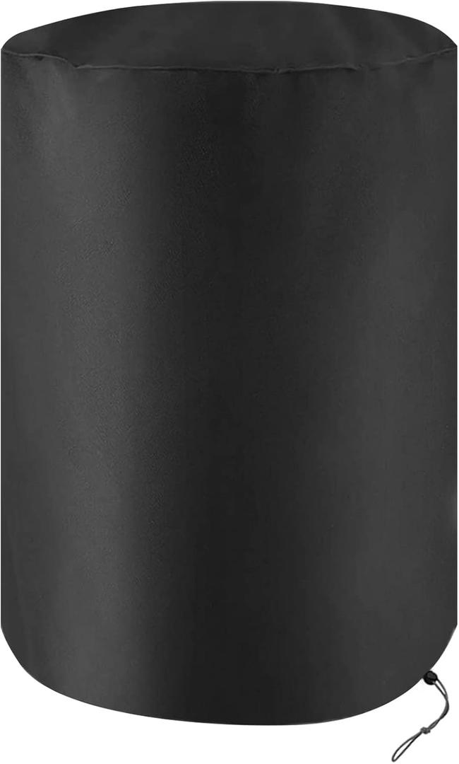 55 Gallon Drum Cover Water Storage Barrel Cover Waterproof Outdoor Rain Barrel Cover Plastic Steel Barrel Water Collector Container Cover All Weather Protection with Drawstring