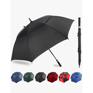 Automatic Open Golf Umbrella, 54/62/68/72 inch Extra Large Oversize Double Canopy Vented Stick Umbrellas, Windproof Waterproof Umbrella for Men And Women