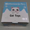 Interactive Cat Toys Rechargeable: Interactive Cats Toy with Chime - Automatic Cat Toys for Indoor Cats, Hide and Seek Toy with Motion, Moving Feather, USB,Blue