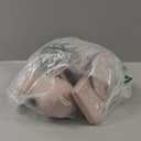 Pink Bathroom Accessories Set with Small Trash Can 3 Liter/0.8 Gallon,Toothbrush Holder,Soap Dispenser,Vanity Tray,Toilet Brush and Holder Pink 5PCS