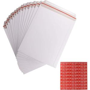 zmybcpack 50 Pack 9X12 inch Self Seal Photo Document Mailers Stay Flat White Cardboard Envelopes White Photography Mailersfor CD, Photos, Document