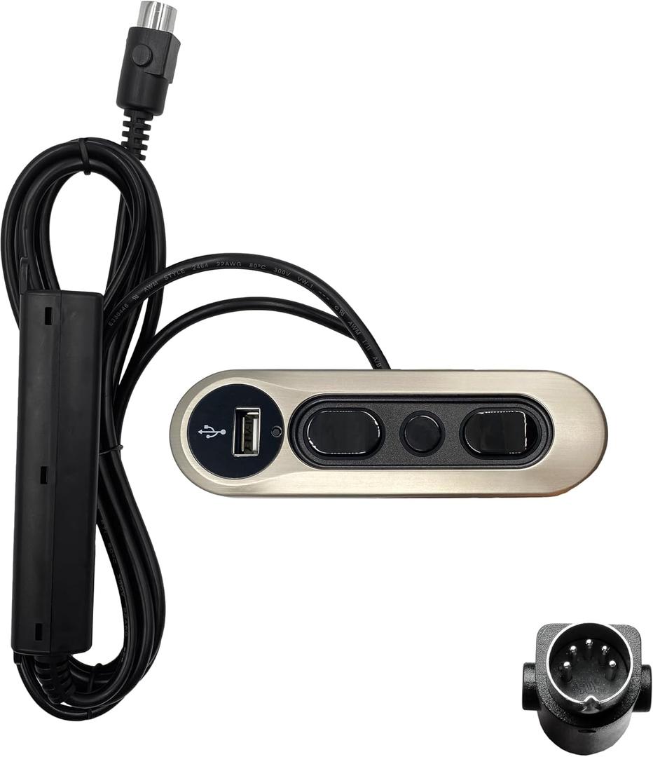 Power Recliner Kaidi 5 Button 5 Pin Switch Model KDH127-014 Hand Control Controller Replacement with USB for Electric Sofa