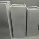 Baotree 3Pcs Square Pedestal Stands for Party, Metal Display Plinth Pillars for Wedding Ceremony Birthday Party Art Decor--23.6*9.4''(L), 21.7*8.3''(M), 19.7*7.1''(S)