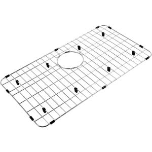 Stainless Steel Kitchen Sink Grate Grid Protectors Bottom Rack, 26" x 14-1/16" Kitchen Sink Protector Grates with Rear Drain