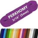 PerkHomy 500lb Cotton Rope 3/16" (5mm) 50 ft Multi Purpose Utility Diamond Braided Cord, Natural Cotton for Clothes Line Camping Crafting Flag Pole, Rose Red