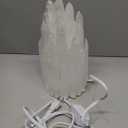 Handcrafted Selenite Lamp Salt Lamp Natural Crystal Light for Relaxation Table Lamp Salt Rock Night Light with Dimmer Switch for Bedroom, Yoga Room, Healing Meditation Decor White