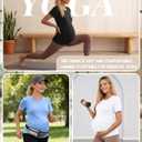 Ficerd 3 Pack Women's Maternity T-Shirts, Short Sleeve Maternity Tops Comfy Crew Neck Side Ruched Pregnancy Clothes (XXL)