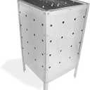 Garden Waste Incinerator - Large 29" x 16" Square Galvanized Burn Barrel Trash Can - Used to Burn Yard Debris, Wood, Leaves, and Cardboard - Complete with Assembly Tools