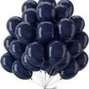 PartyWoo Navy Blue Balloons 50 pcs 12 Inch Matte Dark Blue Latex Helium Balloons for Graduation New Year Weddings Father's Day Sports Theme Baby Shower Birthday Party Decorations Blue-Y72