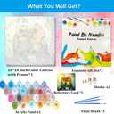 Artunion Framed Paint by Numbers Kit for Adults Beginners & Kids Ages 8-12,Couple Bird Paint by Number with Frame,Birds in Love Animal Paint by Numbers Kit on Canvas 10 * 10 Inch Without Easel (ZXT-320-F)