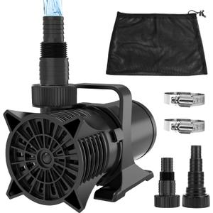 AquaMiracle 3200GPH Submersible Water Pump UL Certified Pond Pump with 20FT Cord, Adapters & Filter Bag, 170W Water Fountain Pump for Pond, Fountain, Waterfall, Fish Tank, Hydroponics