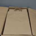 QUTUUS Kraft Shopping Bags 100 Pcs 10x5x13 Brown Paper Bags with Handles Bulk, Brown Gift Bags, Recycled Paper Bags, Paper Retail Bags, Paper Gift Bags