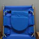 WLIVE Beach Chair for Adults, 4-Position Folding Tanning Chairs with Face Hole, 2 Legs Support Portable Outdoor Chair for Beach, Pool, Blue