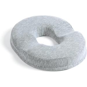 JEMA Donut Pillow, Tailbone Memory Foam Seat Cushion by Ergonomic Innovations for Sores, Coccyx, Sciatica, Pregnancy, Post Natal (Grey) JEMA Donut Pillow, Tailbone Memory Foam Seat Cushion by Ergonomic Innovations for Sores, Coccyx, Sciatica, Pregnancy, Post Natal (Grey)