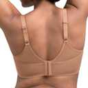 HSIA Minimizer Bras for Women Full Coverage Underwire Plus Size Unlined Mesh Jacquard Bra with Wide Straps, 36D (Beige)