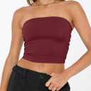 Trendy Queen Womens Tube Tops Strapless Crop Tops Basic Backless Sleeveless Going Out 2026 Spring Outfits Summer Clothes (XS)