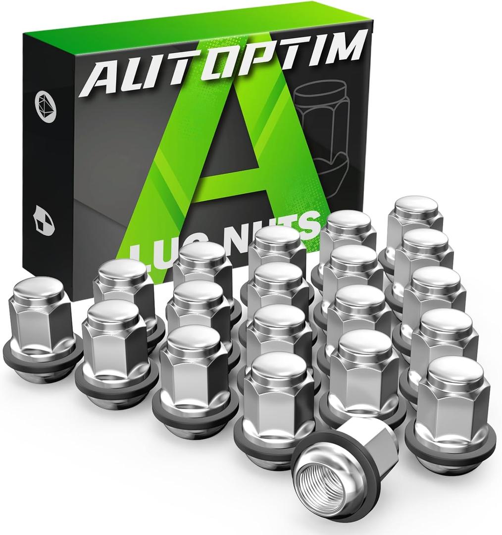 AUTOPTIM M12X1.5 OEM Lug Nuts - Replacement for Honda Accord Civic HR-V Element Acura ILX TSX Factory Style Wheel, Radius Mag Seat with Detachable Plastic Washer Tire Lug Nuts