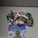 Snowman Christmas Tree Ornaments Building Blocks Set with Lights, Festive Holiday Decoration Brick Toys for Kids, Xmas Gift