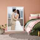 Lavezee 24x36 Poster Frame for Artwork, Puzzles and Photos, White Picture Frame Display 24 x 36 Inch Photo Picture Frame for Wall, Metal
