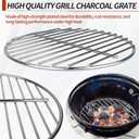 10.5" Charcoal Grate for Weber Charcoal Grills, Round Charcoal Grate for 14'' Weber Smokey Joe Silver&Gold Tuck-n-Carry, Heavy-Duty Steel 7439 Grill Grate for Weber Grill Parts