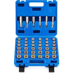 Orion Motor Tech 150pc Oil Drain Plug Repair Kit in M13 M15 M17 M20 M22 Sizes, Metric Oil Drain Pan Thread Repair Kit with Crush Washers Thread Taps Drain Plugs and Carry Case, Rethreading Tools