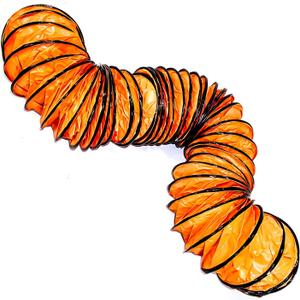 12"16.4FT PVC Flexible Duct Hose, Flame Retardant HVAC Ducting with Adjustable Rope, D Hook & Steel Support for Ventilation, Exhaust, Drying, and Cooling Applications