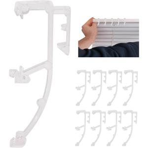 Amazing Drapery Hardware Premium Clear Plastic Double Slat Valance Retainer Clips, 9 Pack - Sturdy Valance Holder with Dual Slat Design, Easy Installation - Ideal for 1" Mini Blinds