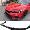 STSEV01 Front Bumper Lip Splitter Spoiler Compatible with Honda Civic Sedan/Hatchback/EX/EX-L/LX/Sport/Touring 2022 2023 2024 11TH Gen Air Dam Chin Body Kit Underbody Lip Exterior Accessories