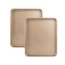 Nonstick Baking Sheet Pan Oven Set for Kitchen Cooking, 13 inch Cookie Sheet Bake for Home Goods Baking Dishes, Walooza Carbon Steel Roast Pan Non Stick Bakeware Trays, Baking Supplies Essentials Sets