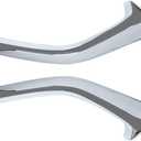 ApplianPar Front Left and Right Side Bumper Lower Grille Molding Trim Chrome for Mazda CX-5 2017-2021