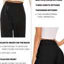 FUNYYZO Wide Leg Pants Women's High Elastic Waisted in The Back Business Work Trousers Long Straight Suit Pants (Black)