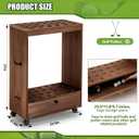 Silipull Golf Club Stand Holder Wooden Golf Club Organizer Putter Display Rack with Storage Drawer and Wheel for Indoor Home Office Simulator Garage, 31" H X 23.5" L X 11.6" W