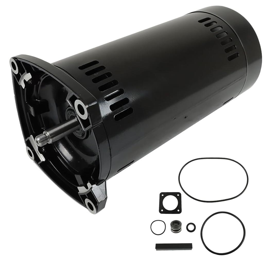 findmall ASQ165 EUSQ1152 USQ1152 Pool Pump Motor Square Foot 3450rpm 115/230volts 1.5hp Single Speed 48Y Frame Square Flange 9.6/19.2amps (Black)