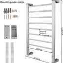 Heated Towel Rack with Timer, 8-Bar Electric Towel Warmer for Bathroom, Fast Heating Towel Dryer Freestanding or Wall Mount, Auto Shut-Off, Space-Saving Design