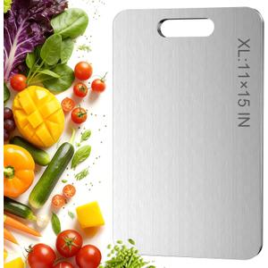 Titanium Cutting Board for Kitchen,2026 New Upgrade 100% Pure Titanium Cutting Boards for Kitchen Double Sided Titanware Cutting Board,Sanitary and Durable, Suitable for Dishwashers (XL 11 * 15in)