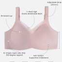 Jelly Bras for Women Push Up Bra for Women Seamless Bras No Show Comfort Full Coverage Push Up Wireless T Shirt Bra, M