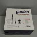 Ganiza Immersion Blender 5 in 1 Hand Blender Max 1000W Heavy Duty Motor, 16 Speed Mode Handheld Blender Stainless Steel Blade With 800ml Mixing Beaker, 600ml Chopper, Whisk and Milk Frother