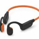 SHOKZ New OpenRun Pro 2- Bone Conduction Headphones, Open-Ear Bluetooth Wireless Sport Earphones for Running, Workouts - Sweat Resistant, Secure Comfortable Fit -Deep Bass, Smart Mic, Reflective Strip (Standard - without Headband, Black/Orange)