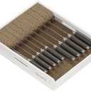 SpaceAid Large Knife Drawer Organizer Bamboo Insert Dock, Kitchen Steak Knives Holder Organizers Block for Drawer in Storage Organization (Large, White)