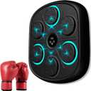 2025 New Model Smart Music Boxing Machine for Adults and Kids, Training Machine with LED Electronic Wall Mounted, Home Indoor Workout Equipment with Premium Boxing Gloves (Black 03)