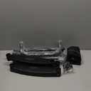 Universal Trampoline Ladder Slide kit, 3 Steps Wide Step for Trampoline, Trampoline Accessories Slide with Buffer Section for Children Kids (Silver)